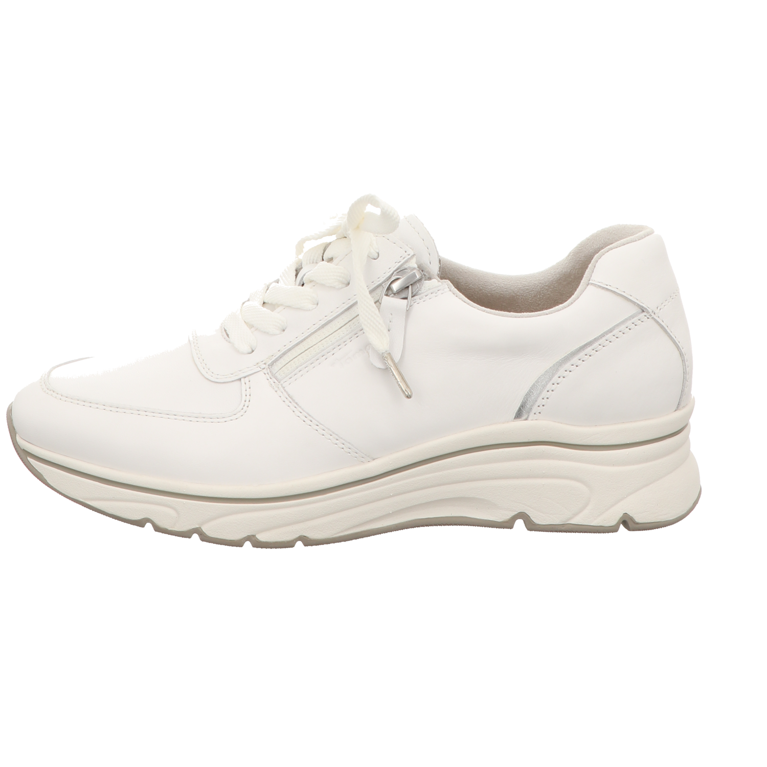 Tamaris Damen Schnürschuh M2371142 in white/silver