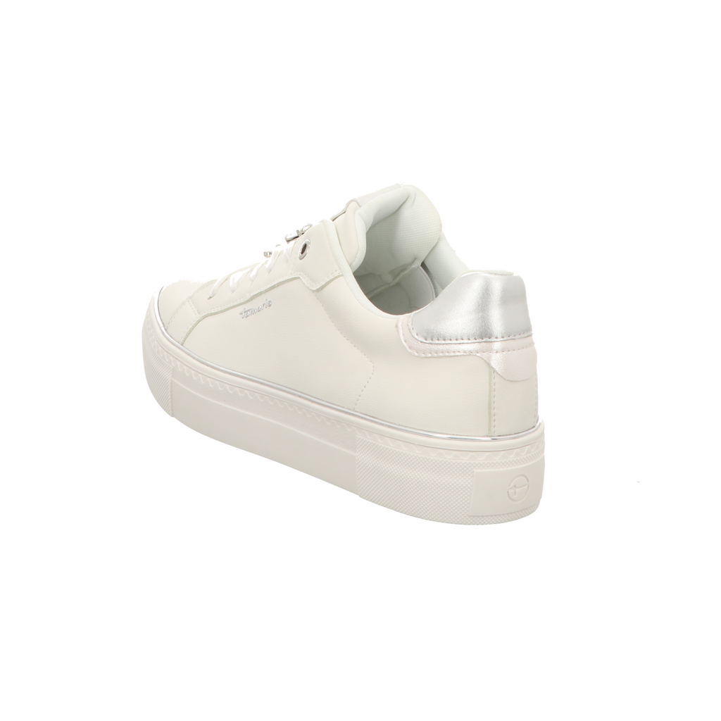 Tamaris Damen Schnürschuh M2375144 in white/silver