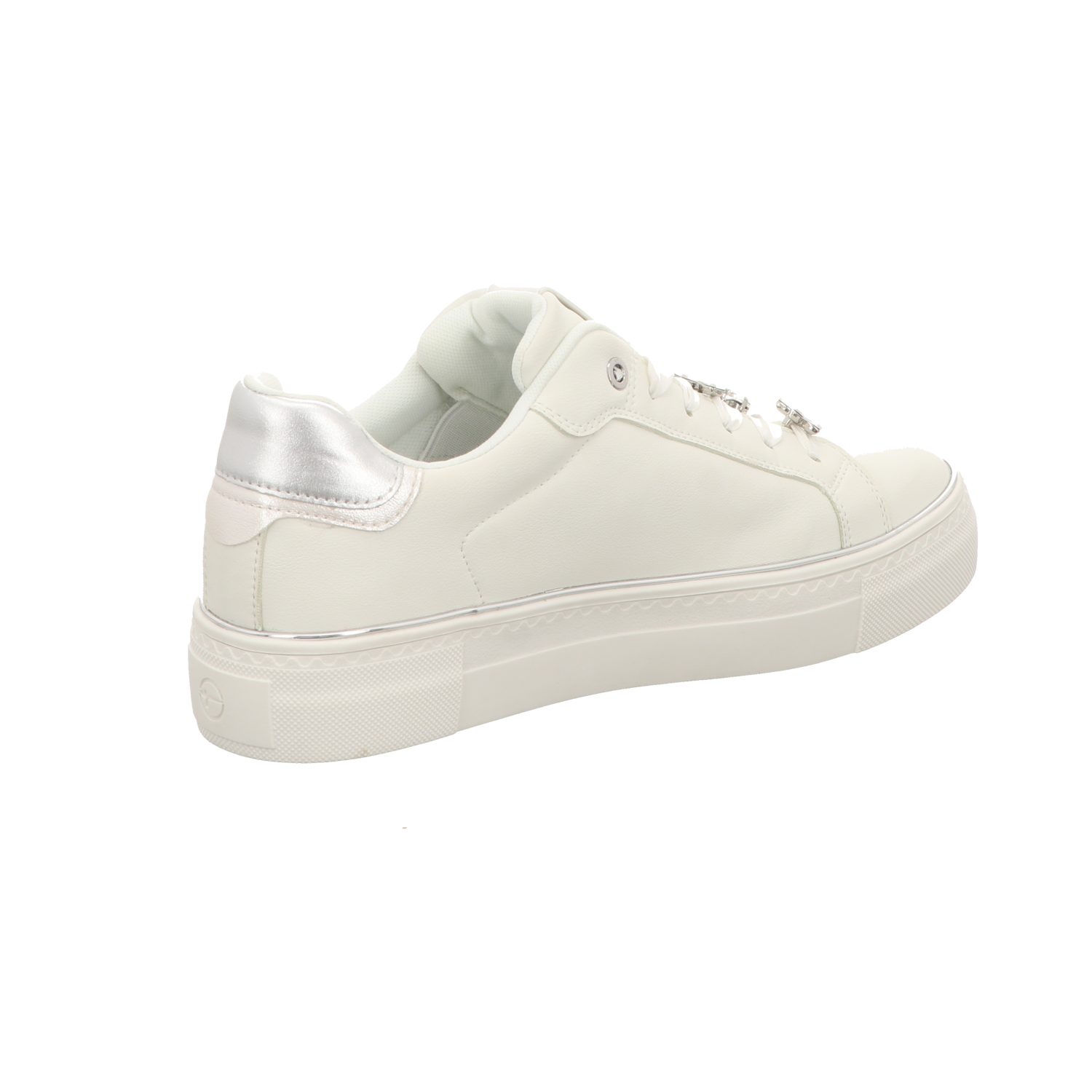 Tamaris Damen Schnürschuh M2375144 in white/silver