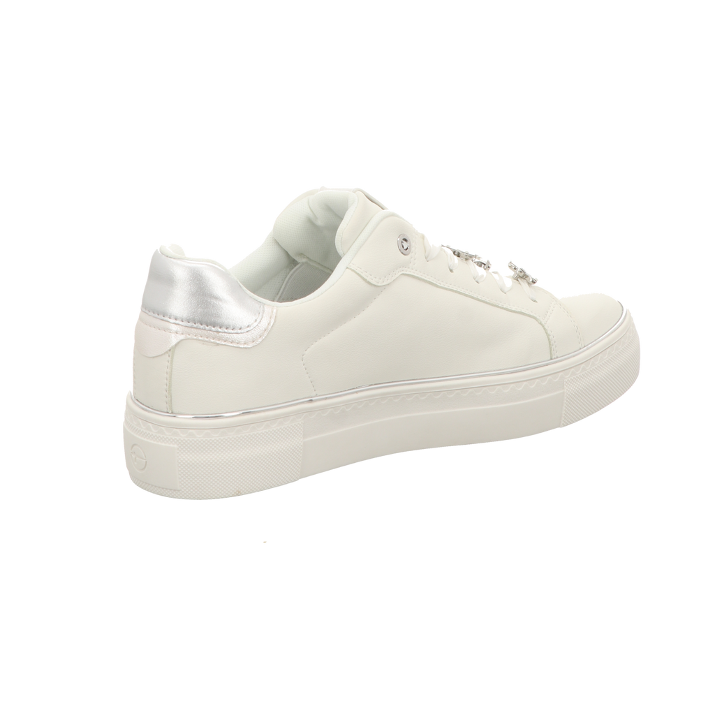 Tamaris Damen Schnürschuh M2375144 in white/silver