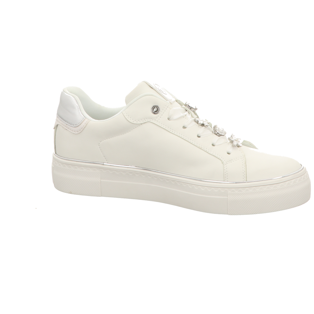 Tamaris Damen Schnürschuh M2375144 in white/silver