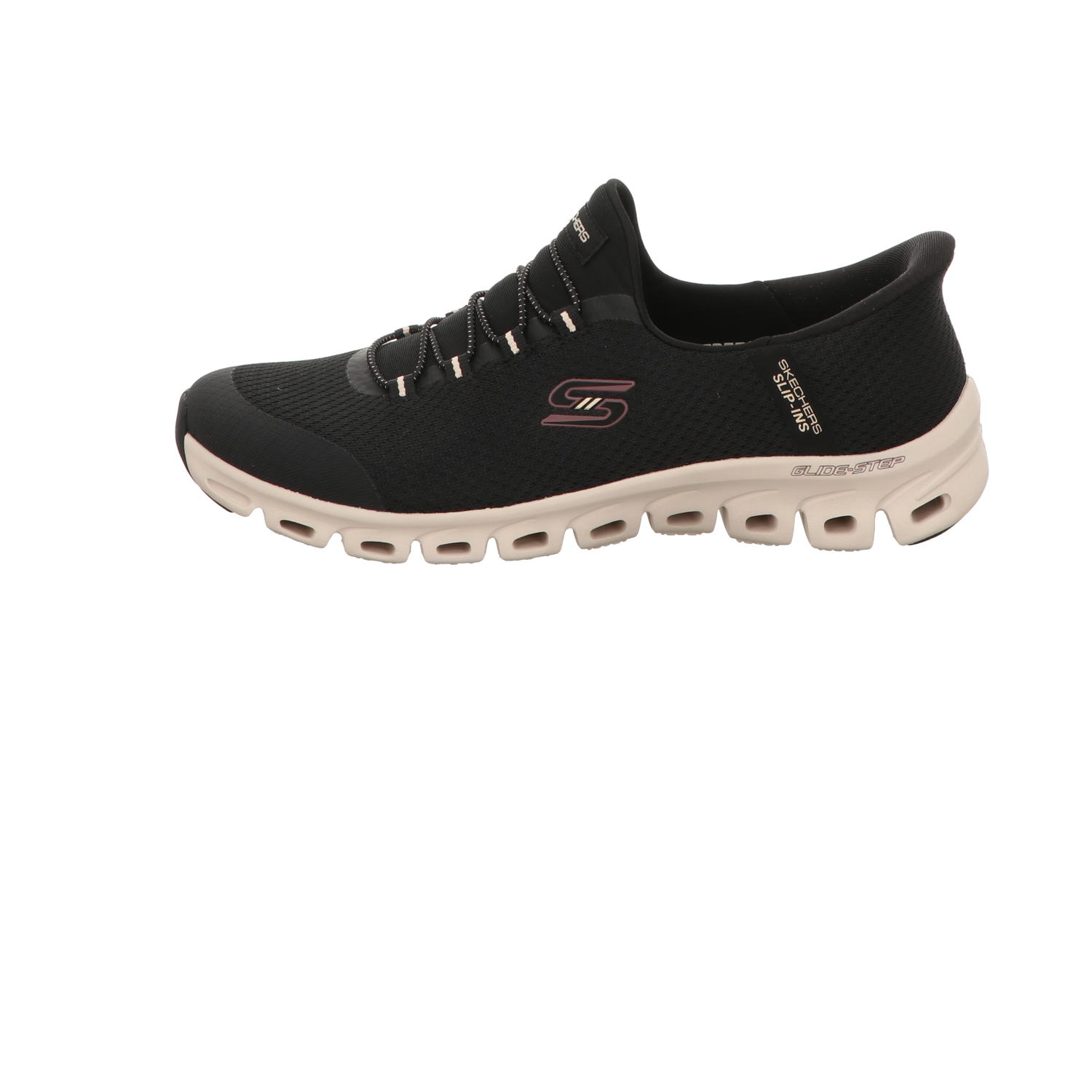 Skechers Damen Slipper Slip Ins Glide Step Vibery in schwarz