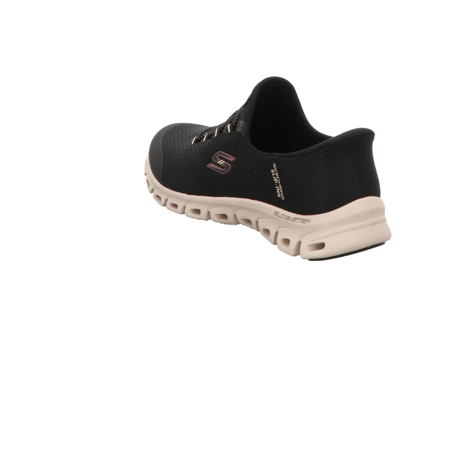 Skechers Damen Slipper Slip Ins Glide Step Vibery in schwarz
