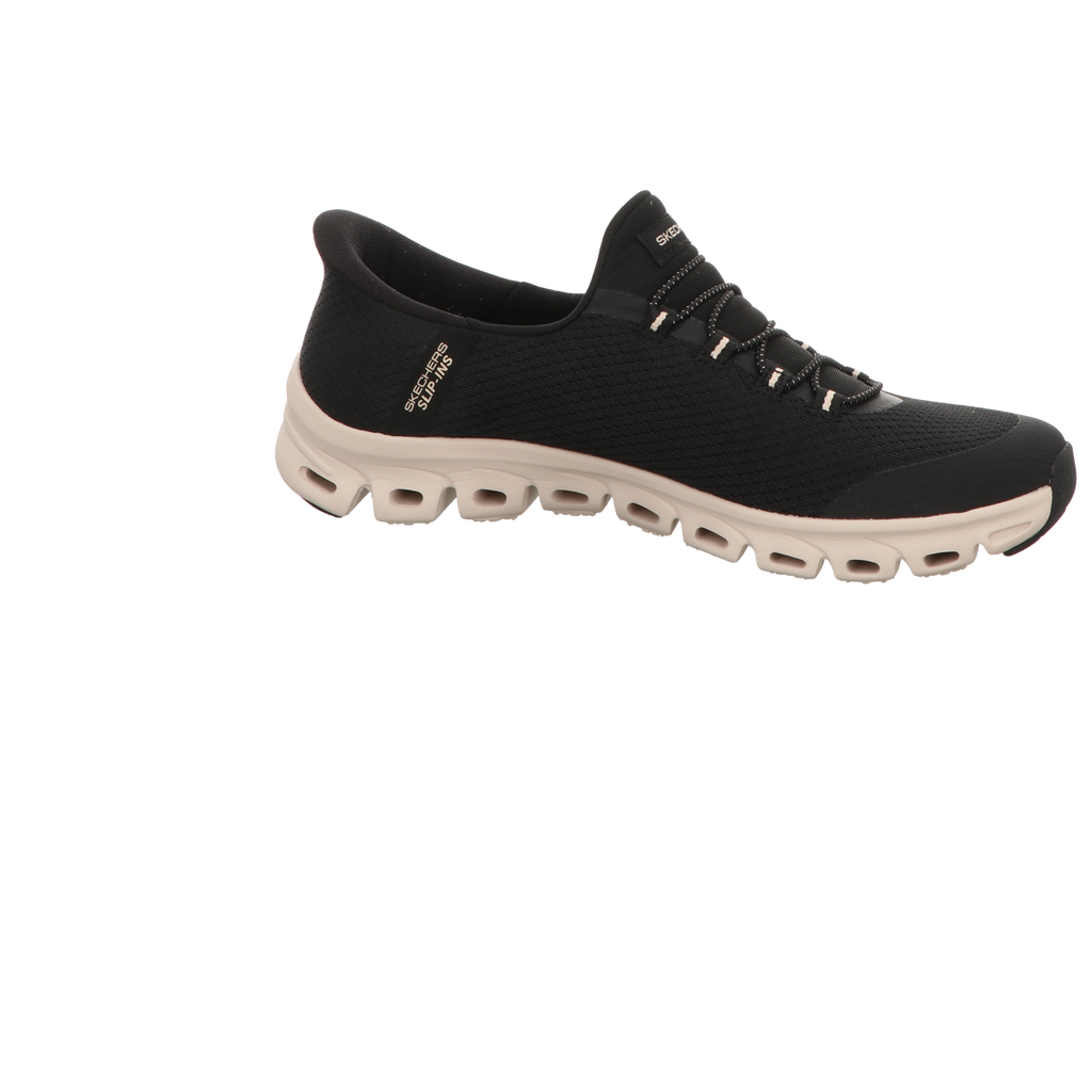 Skechers Damen Slipper Slip Ins Glide Step Vibery in schwarz