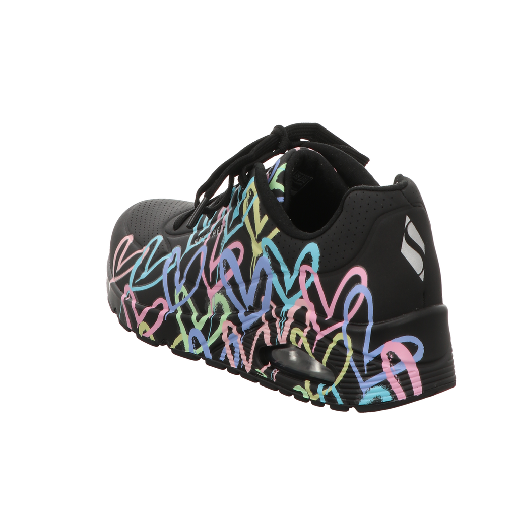 Skechers Damen Schnürschuh Uno Spread in schwarz