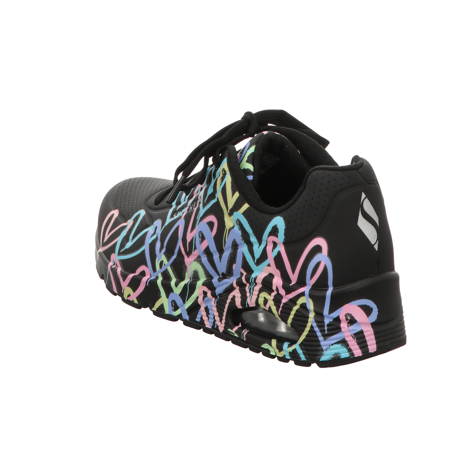 Skechers Damen Schnürschuh Uno Spread in schwarz