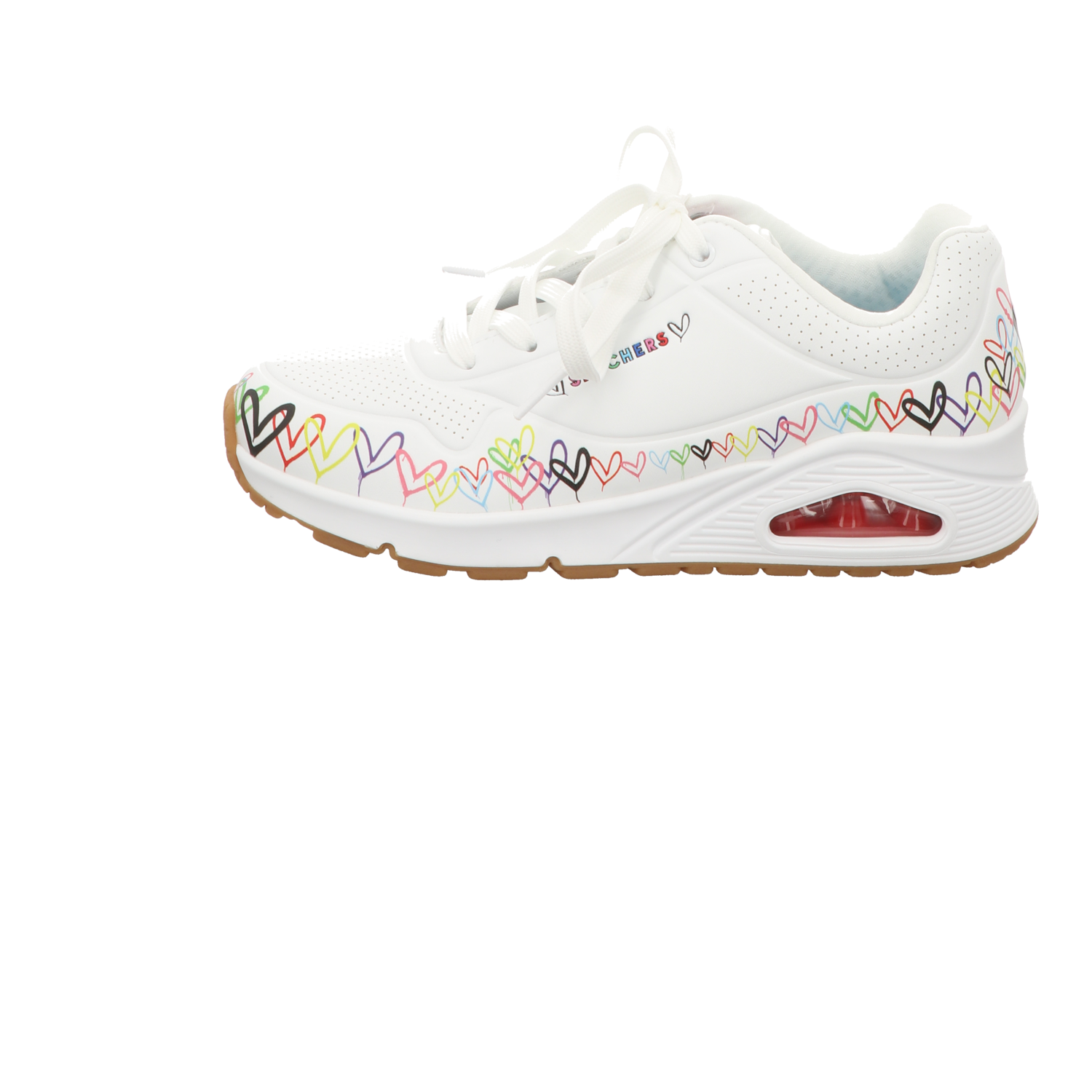 Skechers Damen Schnürschuh Uno Love All Around in weiss