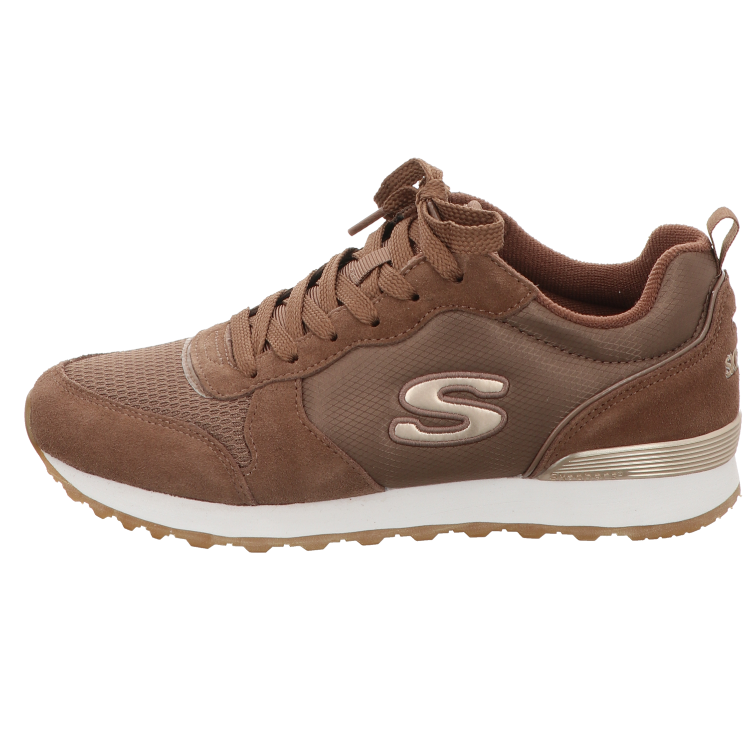 Skechers Damen Schnürschuh Goldn Gurl in braun
