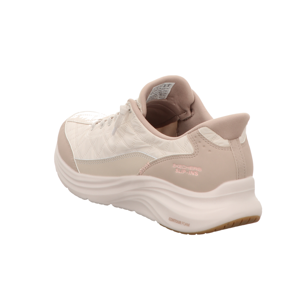 Skechers Damen Slipper Slip Ins Contour Foam Cozy in beige