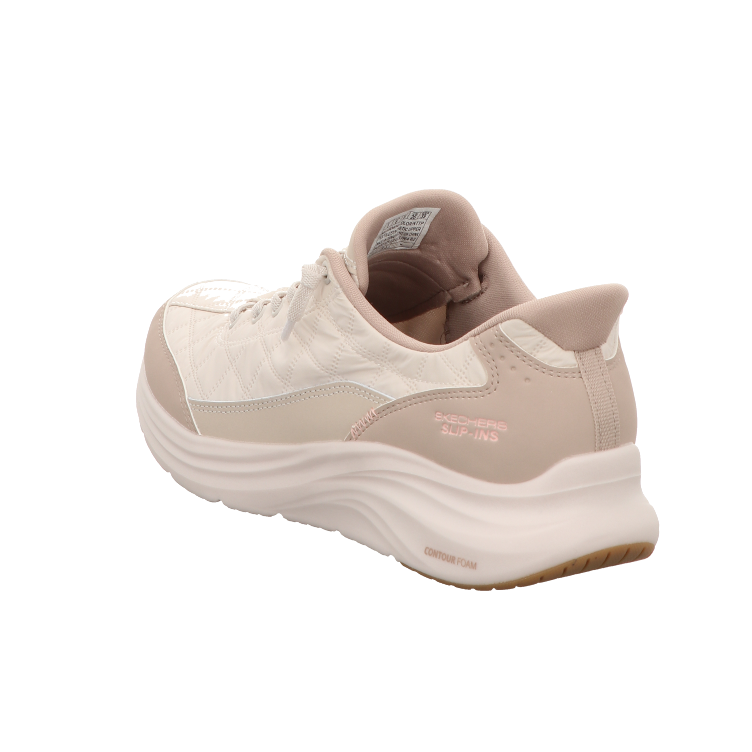 Skechers Damen Slipper Slip Ins Contour Foam Cozy in beige