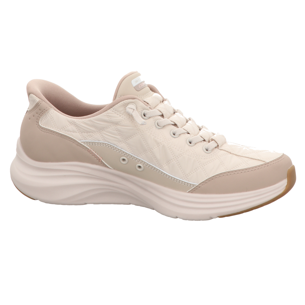 Skechers Damen Slipper Slip Ins Contour Foam Cozy in beige
