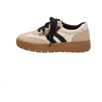 Tamaris Damen Schnürschuh M8372945 in beige/black