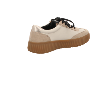 Tamaris Damen Schnürschuh M8372945 in beige/black