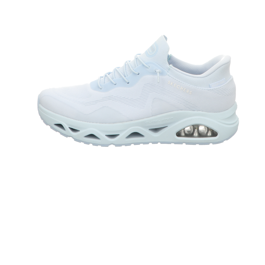 Skechers Damen Slipper Slip Ins Uno Glide Air Gliders in blau
