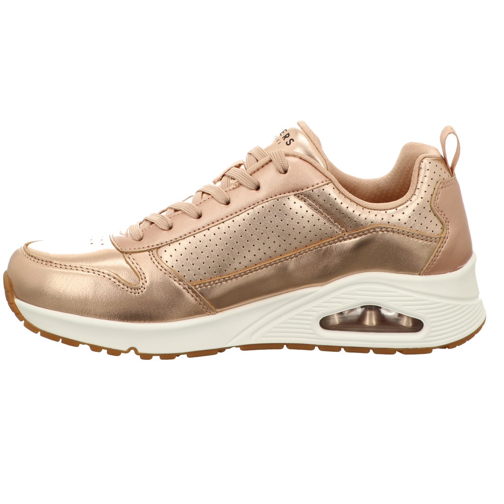 Skechers Damen Schnürschuh Uno Metallix in gold