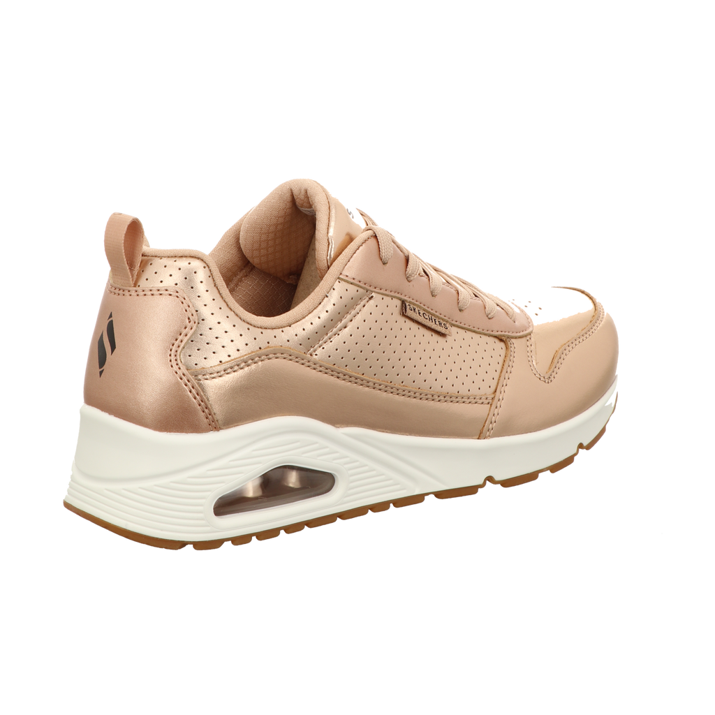 Skechers Damen Schnürschuh Uno Metallix in gold