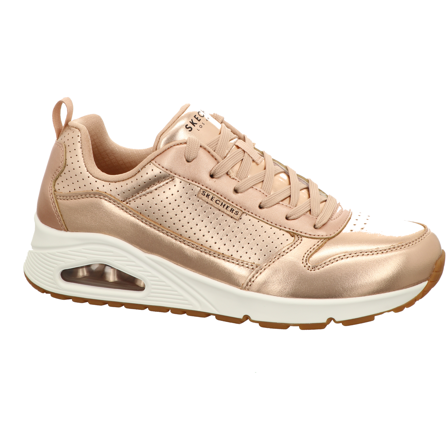 Skechers Damen Schnürschuh Uno Metallix in gold