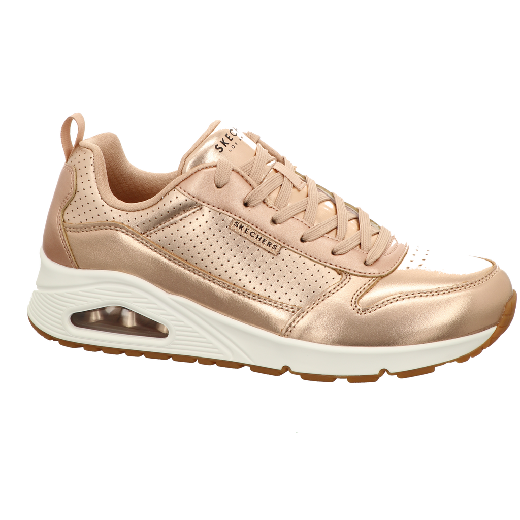Skechers Damen Schnürschuh Uno Metallix in gold
