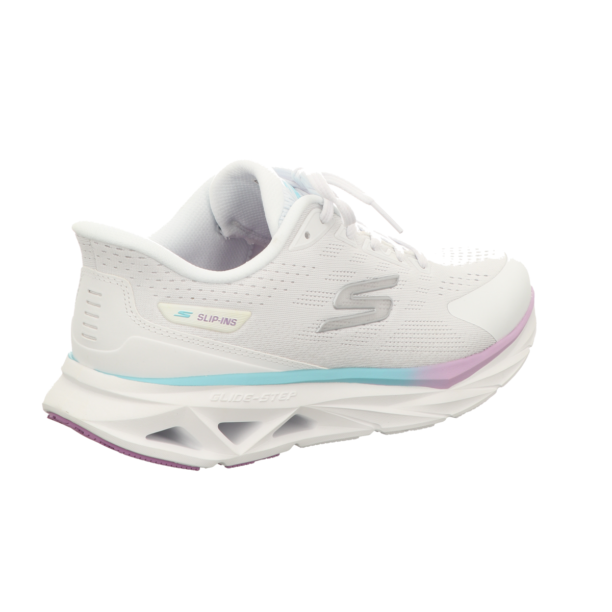 Skechers Damen Slipper Glide Step Vortex in weiss