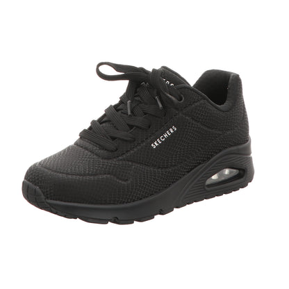 Skechers Damen Schnürschuh Uno-Shiny Scale in schwarz