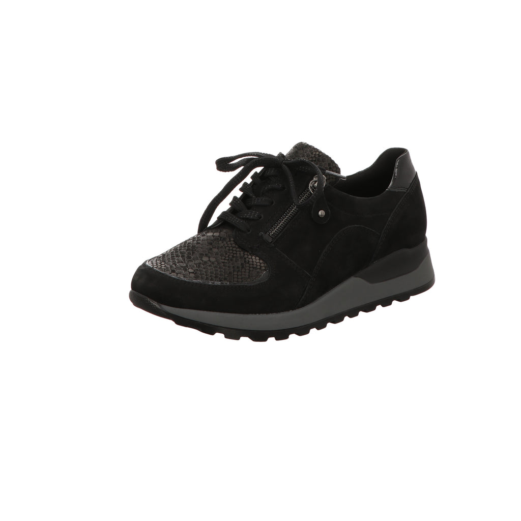 Waldläufer Damen Schnürschuh bequem Hiroko-Soft in schwarz