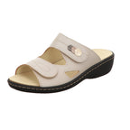 Longo Damen Pantolette bequem  in weiss