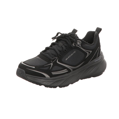 Skechers Damen Schnürschuh Edgeride Silver Eclipse in schwarz