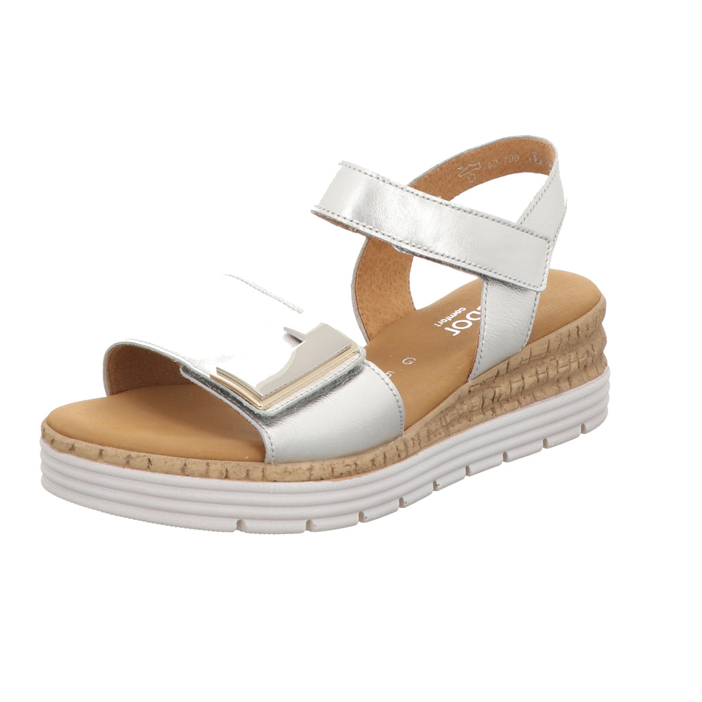 Gabor Damen Sandalette Genua in silber