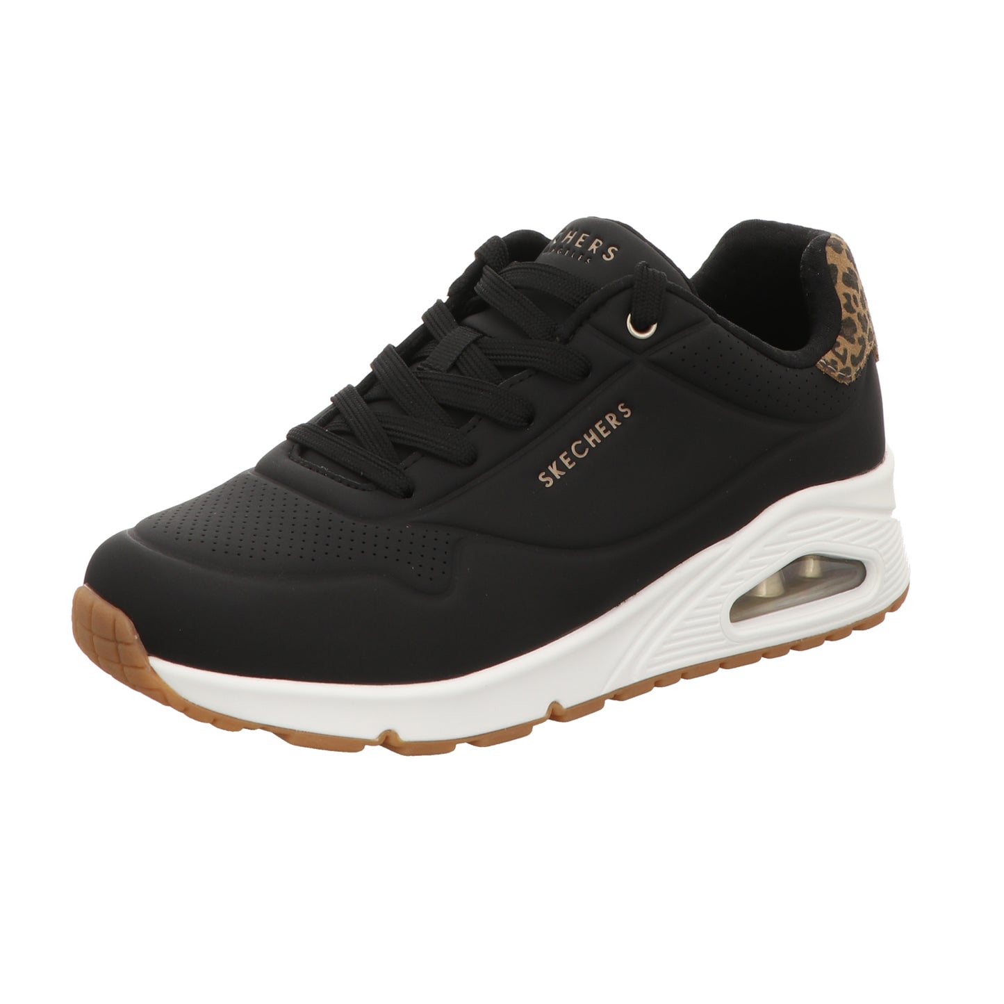 Skechers Damen Schnürschuh Uno-Jungle Nite in schwarz