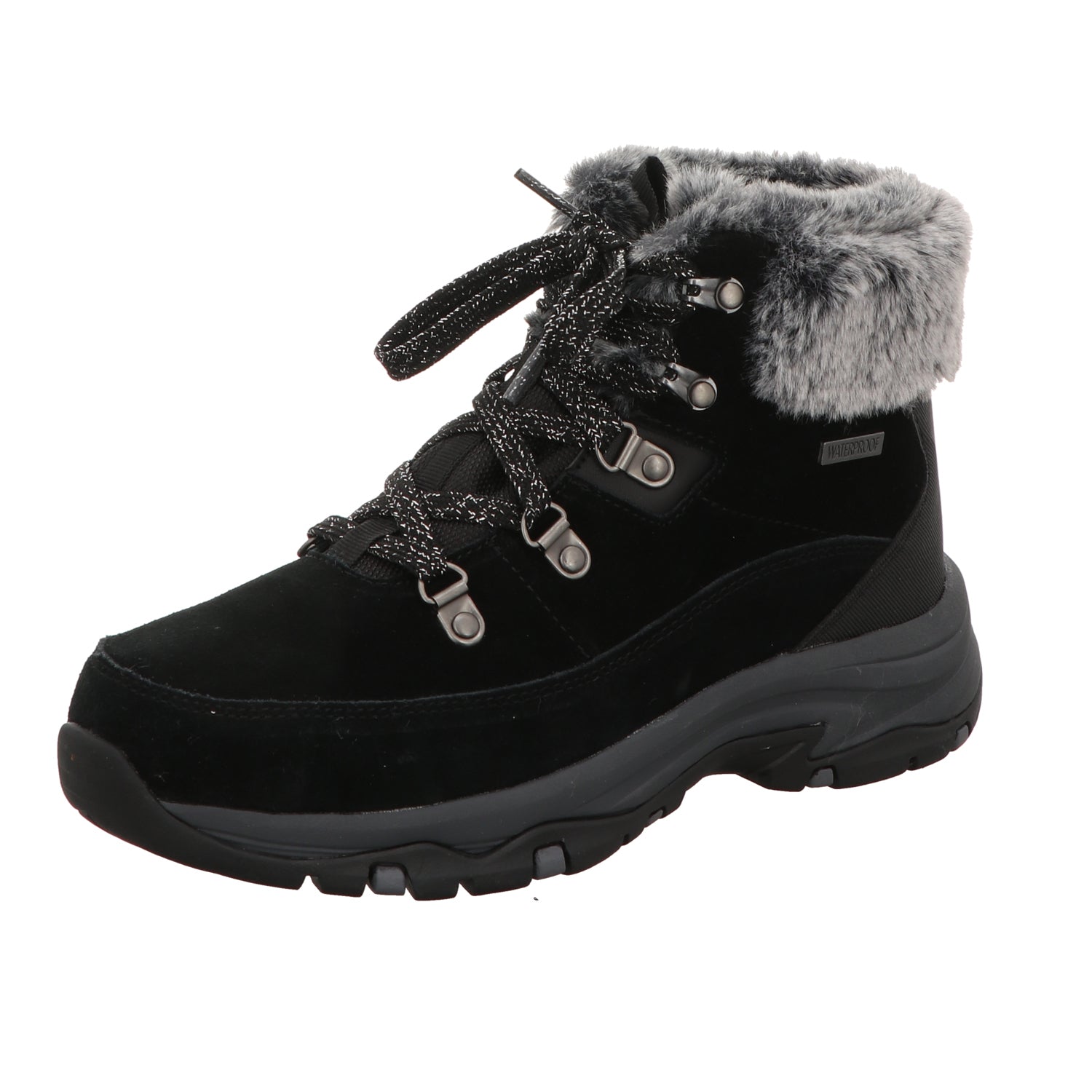 Skechers Damen Schnürstiefel Trego Snow Worries in schwarz