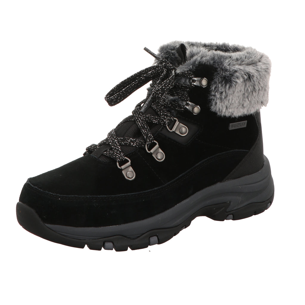Skechers Damen Schnürstiefel Trego Snow Worries in schwarz