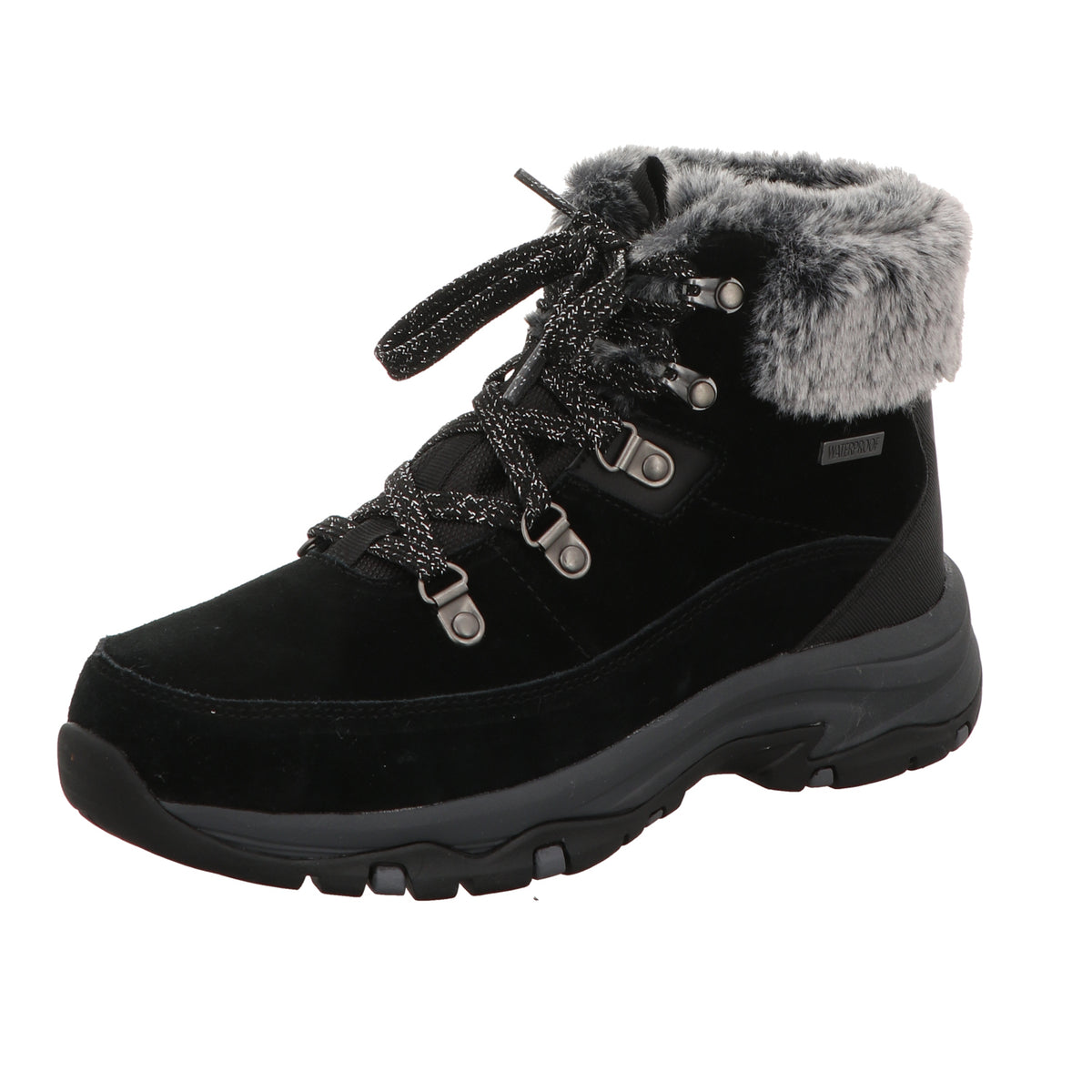 Skechers Damen Schnürstiefel Trego Snow Worries in schwarz