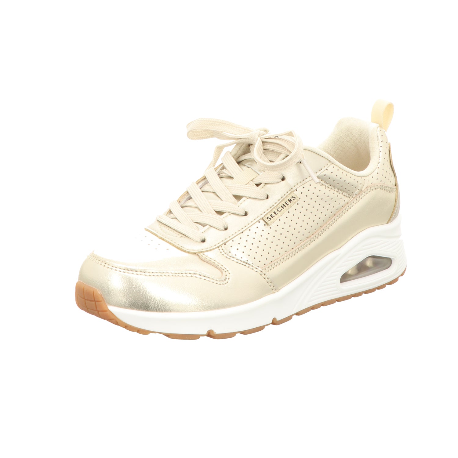 Skechers Damen Schnürschuh Uno Metallixs in gold