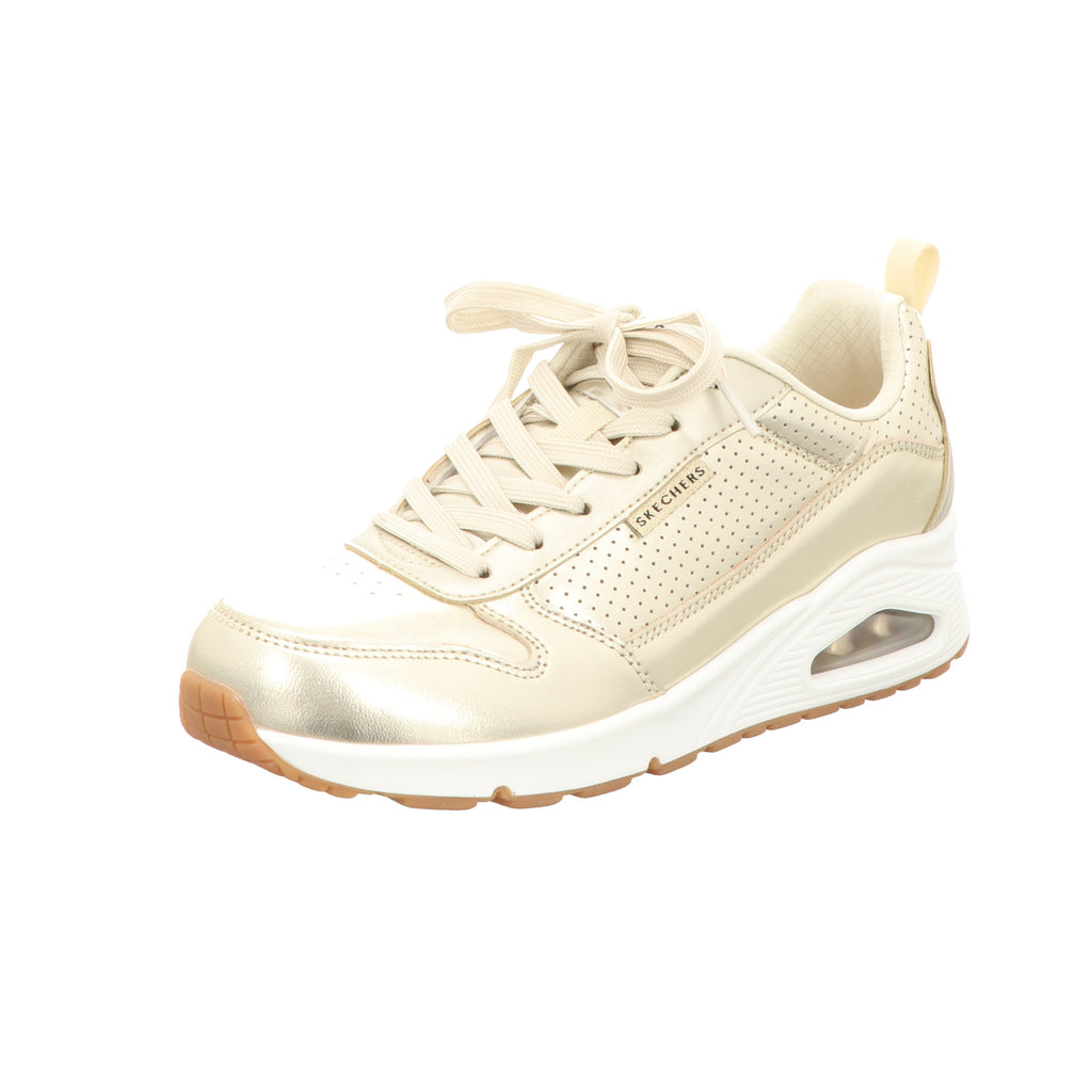 Skechers Damen Schnürschuh Uno Metallixs in gold