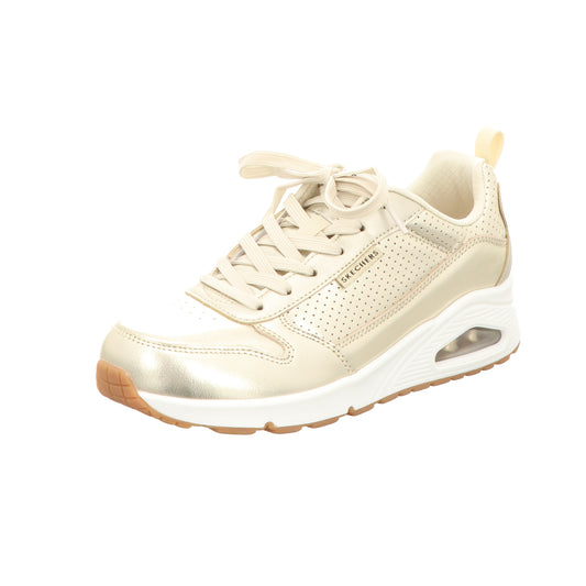 Skechers Damen Schnürschuh Uno Metallixs in gold