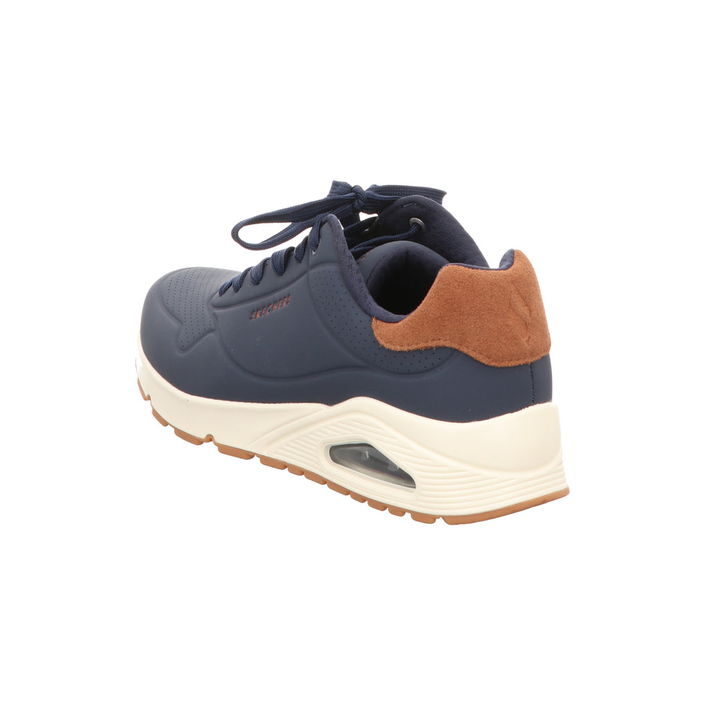 Skechers Herren Schnürschuh Uno Suited On Air in blau