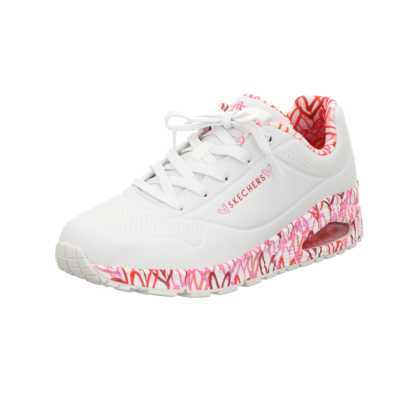 Skechers Damen Schnürschuh Uno Goldcrown  Loving Love in weiss