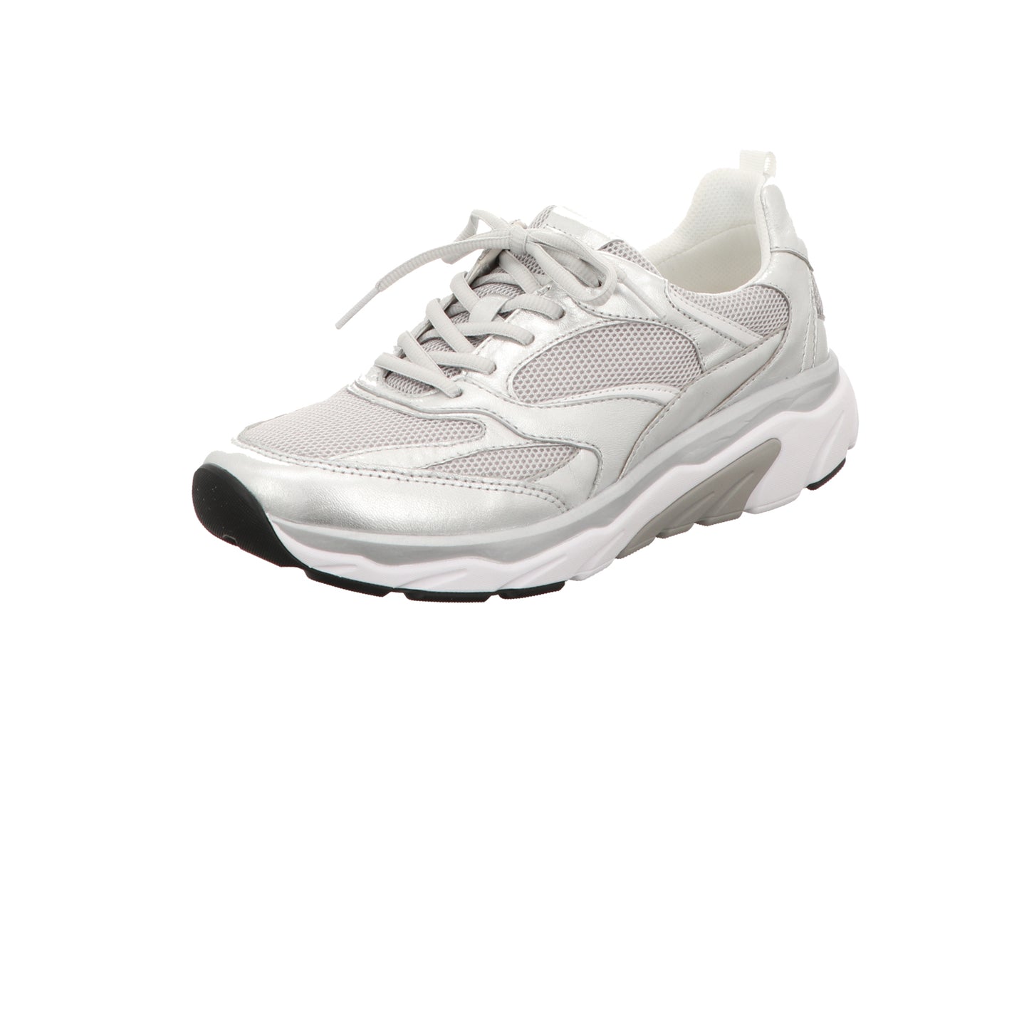 Gabor Damen Schnürschuh bequem Rolling Soft in silber