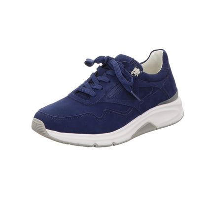 Gabor Damen Schnürschuh bequem Rolling Soft in blau