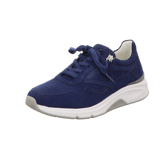 Gabor Damen Schnürschuh bequem Rolling Soft in blau