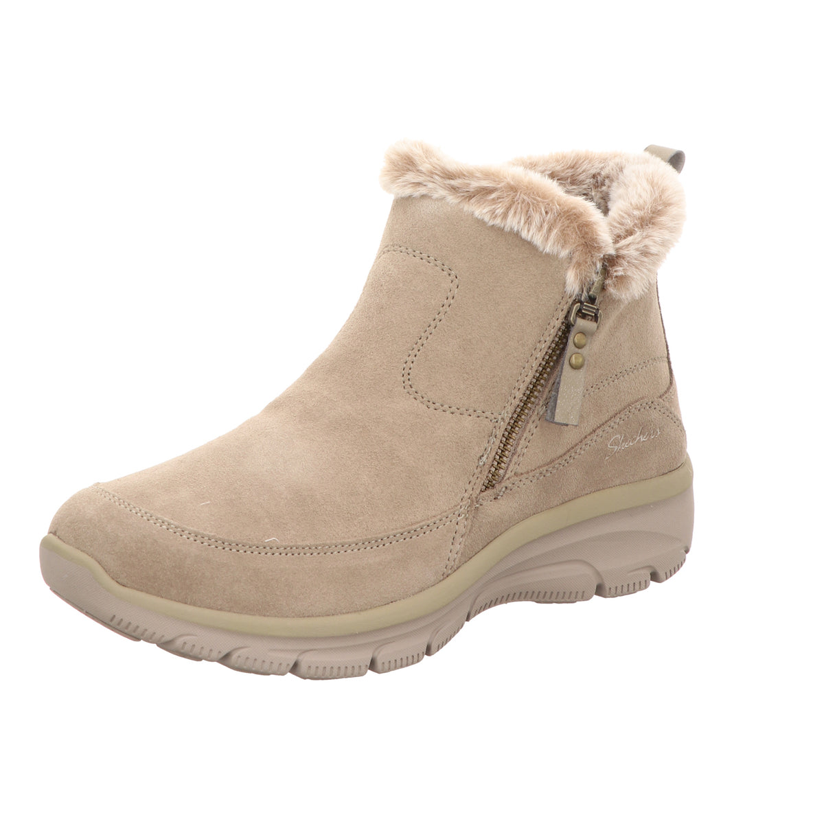 Skechers Damen Schnürstiefel Relaxed Fit Easy Going Cool Zi in taupe