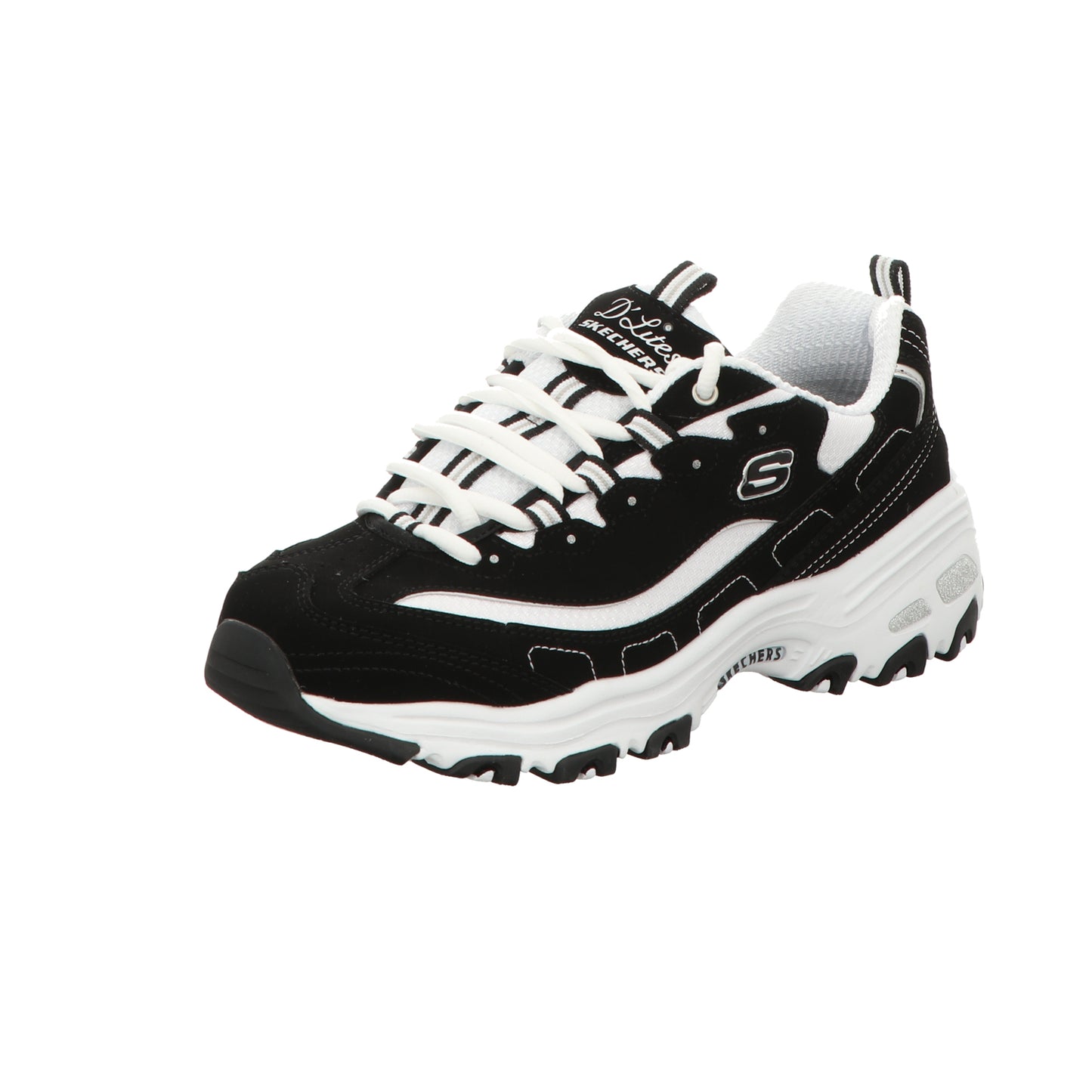 Skechers Damen Schnürschuh D'lites in schwarz