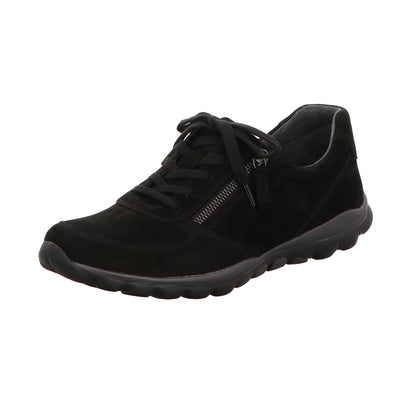 Gabor Damen Schnürschuh bequem Rolling Soft in schwarz