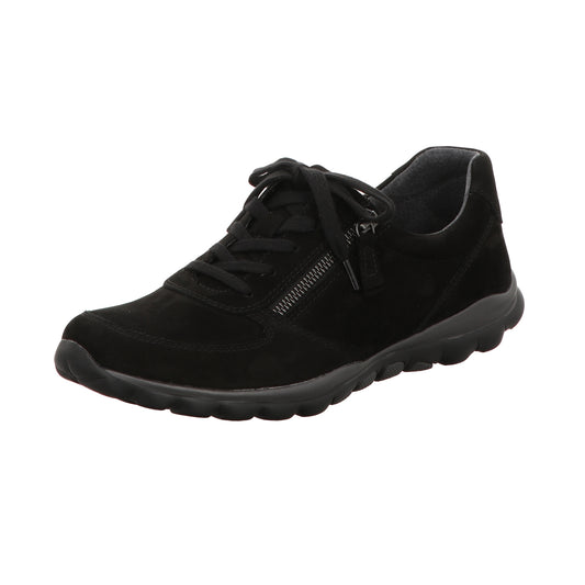 Gabor Damen Schnürschuh bequem Rolling Soft in schwarz