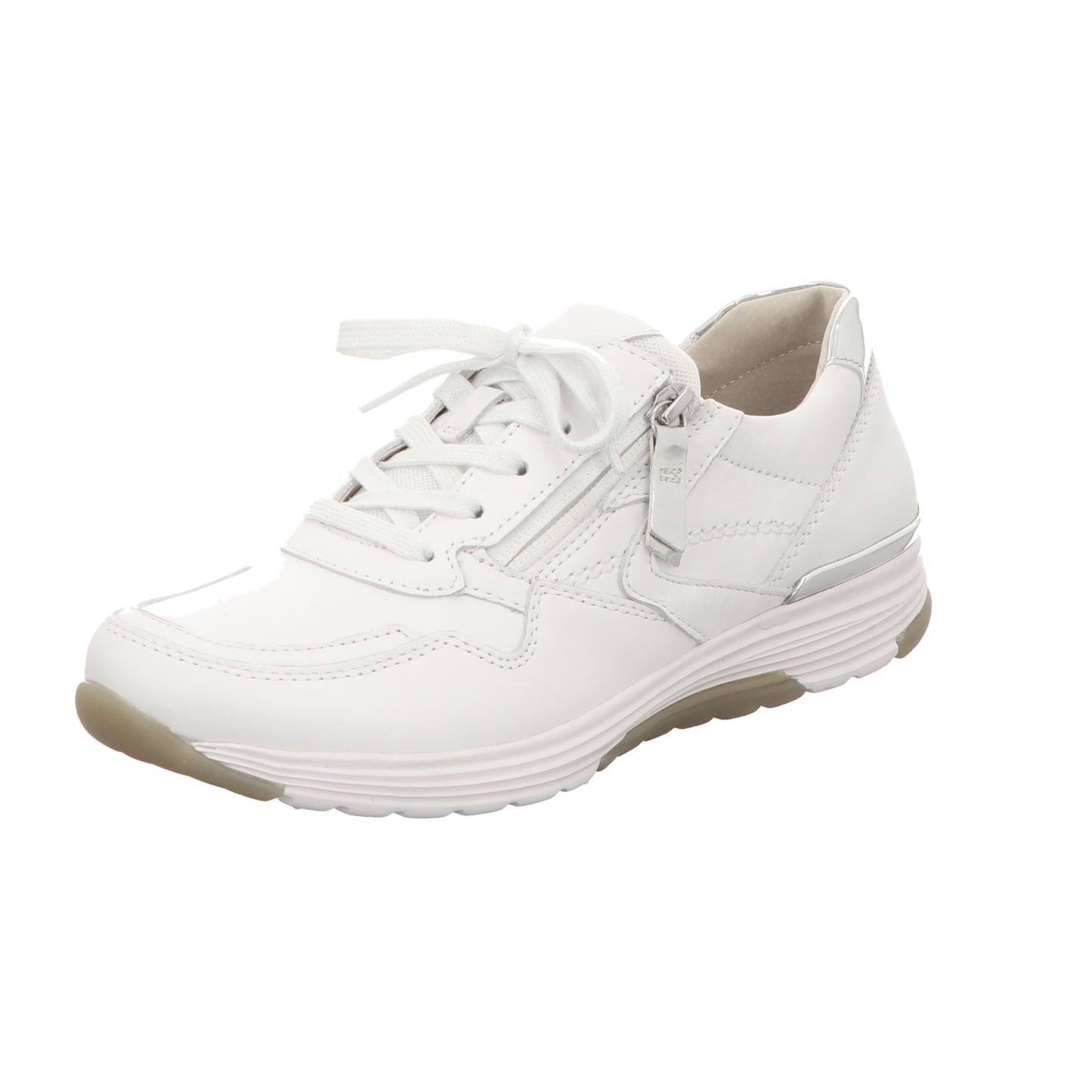 Gabor Damen Schnürschuh bequem Rolling Soft in weiss