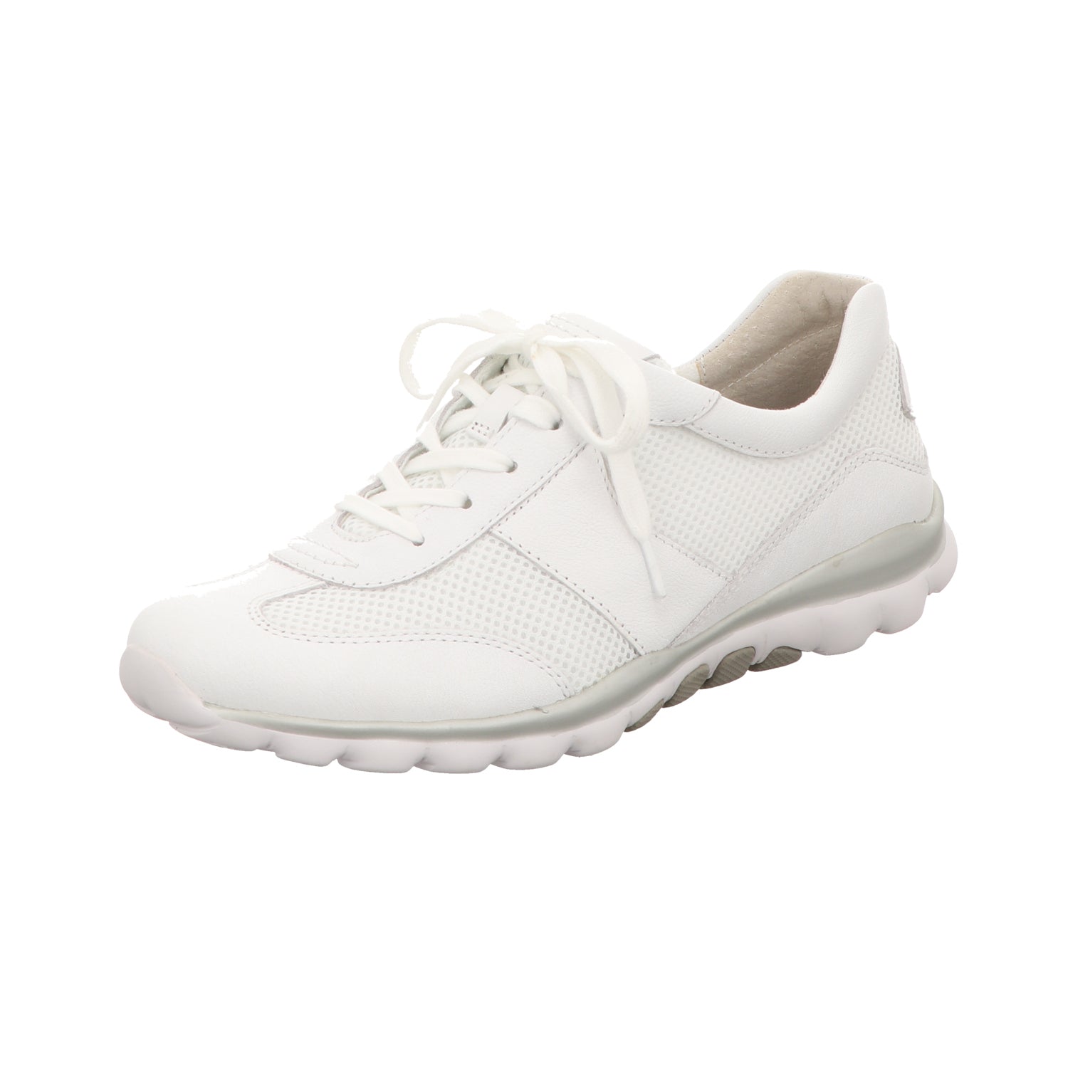 Gabor Damen Schnürschuh bequem Rolling Soft in weiss