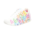 Skechers Damen Schnürschuh Uno Highlight Love Goldcroen in weiss