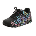 Skechers Damen Schnürschuh Uno Spread in schwarz