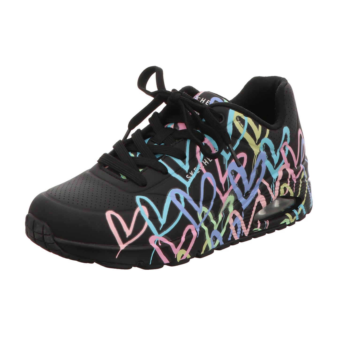 Skechers Damen Schnürschuh Uno Spread in schwarz