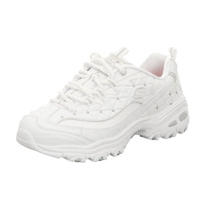 Skechers Damen Schnürschuh D'lites Glamour Feels in weiss